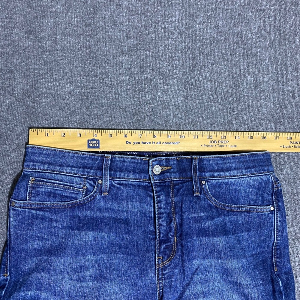 Levis 525 Perfect Waist Straight Leg Jeans Blue Denim 10M 32x31 Mid Rise Paisley - Picture 6 of 12